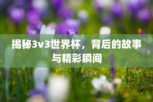 揭秘3v3世界杯，背后的故事与精彩瞬间