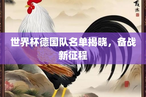 世界杯德国队名单揭晓，备战新征程漯河市盈旭机械设备有限公司