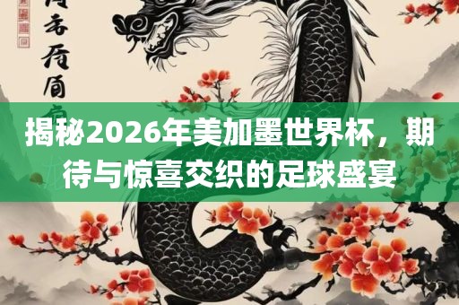 揭秘2026年美加墨世界杯，期待与惊喜交织的足球盛宴漯河市盈旭机械设备有限公司