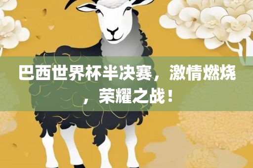 巴西世界杯半决赛，激情燃烧，荣耀之战！