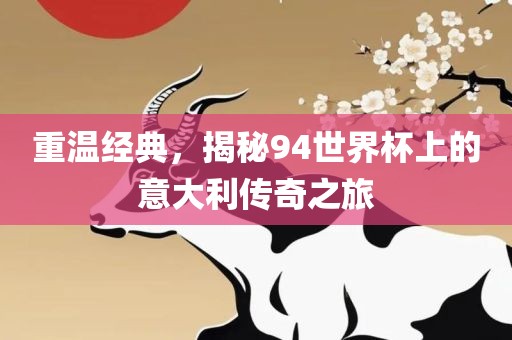 重温经典，揭秘94世界杯上的意大利传奇之旅漯河市盈旭机械设备有限公司