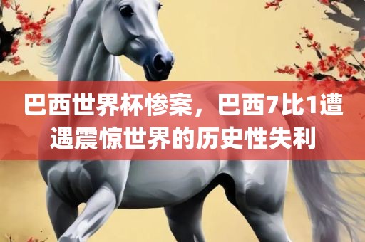 巴西世界杯惨案，巴西7比1遭遇震惊世界的历史性失利漯河市盈旭机械设备有限公司