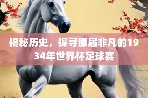 揭秘历史，探寻那届非凡的1934年世界杯足球赛漯河市盈旭机械设备有限公司
