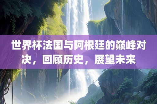 世界杯法国与阿根廷的巅峰对决，回顾历史，展望未来漯河市盈旭机械设备有限公司