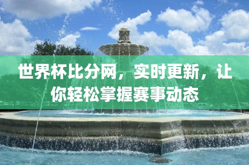 世界杯比分网，实时更新，让你轻松掌握赛事动态漯河市盈旭机械设备有限公司
