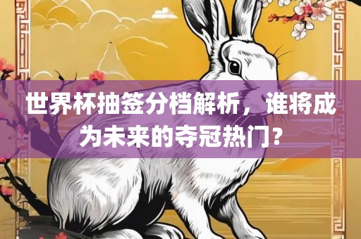 世界杯抽签漯河市盈旭机械设备有限公司分档解析，谁将成为未来的夺冠热门？