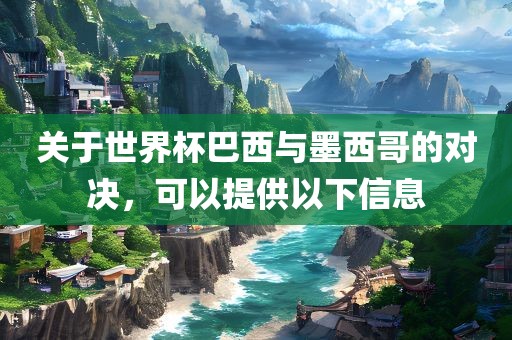 漯河市盈旭机械设备有限公司关于世界杯巴西与墨西哥的对决，可以提供以下信息