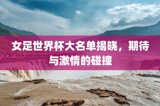 女足世界杯大名单揭晓，期待与激情的碰撞漯河市盈旭机械设备有限公司