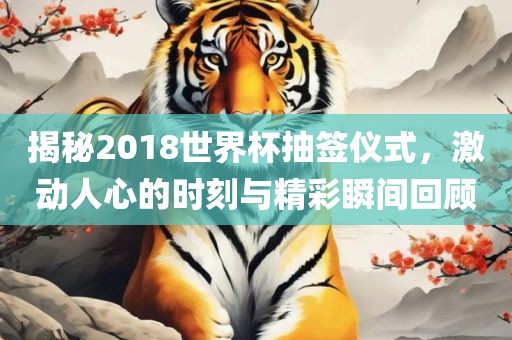 揭秘2018世界杯抽签仪式，激动人心的时刻与精彩瞬间回顾