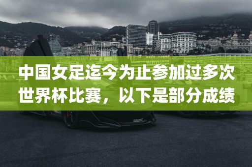 中国女足迄今为止参加过多次世界杯比赛，以下是部分成绩