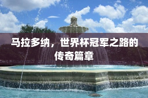 马拉多纳，世界杯冠军之路的传奇篇章