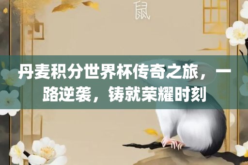 丹麦积分世界杯传奇之旅，一路逆袭漯河市盈旭机械设备有限公司，铸就荣耀时刻