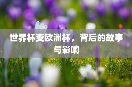 世界杯变欧洲杯，背后的故事与影响