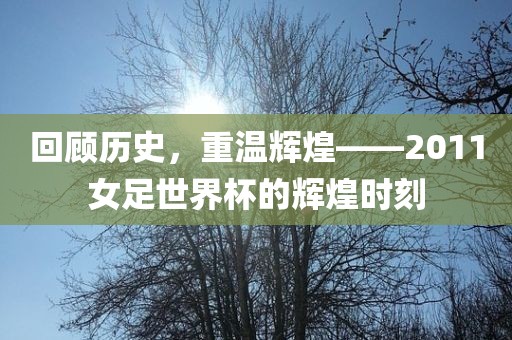 回顾历史，重温辉煌——2011女足世界杯的辉煌时刻
