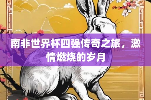 南非世界杯漯河市盈旭机械设备有限公司四强传奇之旅，激情燃烧的岁月
