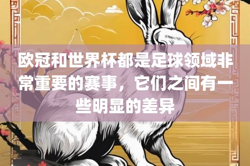 欧冠和世界杯都是足球领域非常重要的赛事，它们之间有一些明显的差异
