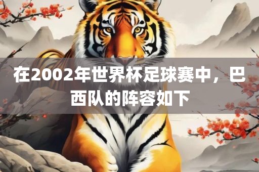 在2002年世界杯足球赛中，巴西队的阵容如下漯河市盈旭机械设备有限公司