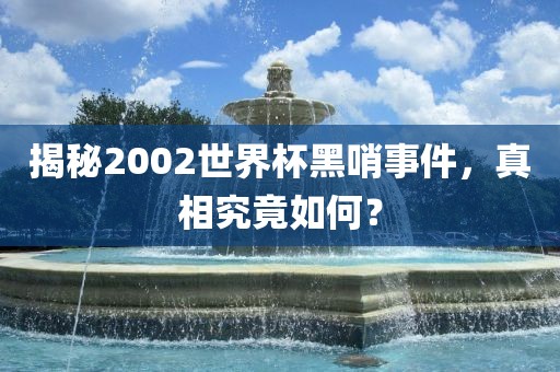揭秘2002世界杯黑哨事件，真相究竟如何？