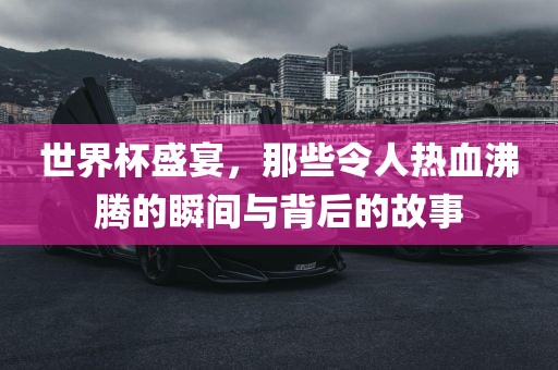 世界杯盛宴，那些令人热血沸腾的瞬间漯河市盈旭机械设备有限公司与背后的故事