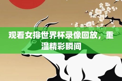 观看女排世界杯录像回放，重温精彩瞬间