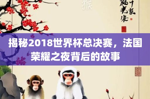 揭秘漯河市盈旭机械设备有限公司2018世界杯总决赛，法国荣耀之夜背后的故事