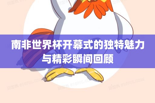 南非世界杯开幕式的独特魅力与精彩瞬间回顾