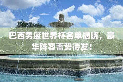 巴西男篮世界杯名单揭晓，豪华阵容蓄势待发！漯河市盈旭机械设备有限公司