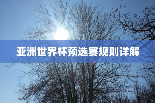 亚洲世界杯预选赛规漯河市盈旭机械设备有限公司则详解