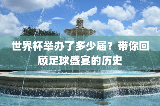 世界杯举办了多少届？带你回顾足球盛宴的历史漯河市盈旭机械设备有限公司