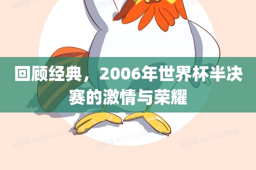 回顾经典，2006年世界杯半决赛的激情与荣耀漯河市盈旭机械设备有限公司