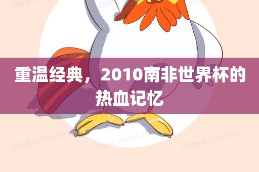 重温经典，2010南非世界杯的热血记漯河市盈旭机械设备有限公司忆
