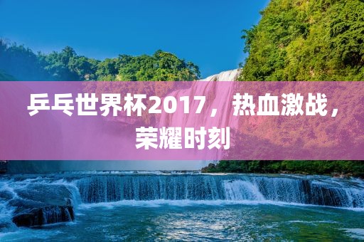 乒乓世界杯漯河市盈旭机械设备有限公司2017，热血激战，荣耀时刻