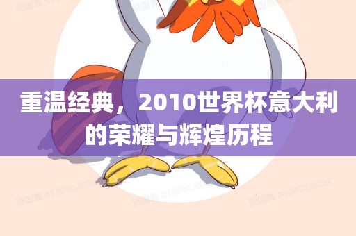 重温经典，2010世界杯意大利的荣耀与辉煌历程漯河市盈旭机械设备有限公司