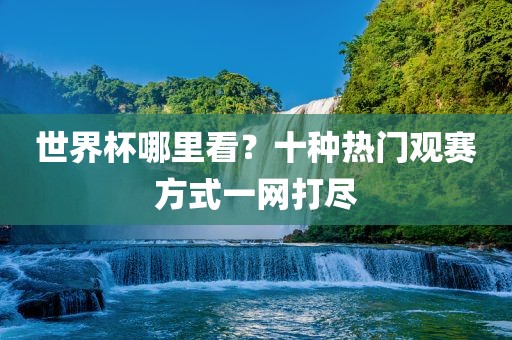世界杯哪里看？十种热门观赛方式一网打尽漯河市盈旭机械设备有限公司