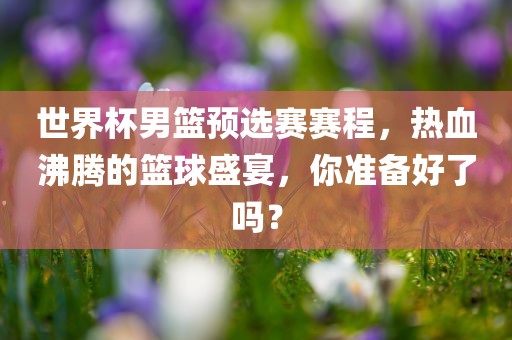 世界杯男篮预选赛赛程，热血沸腾的篮球盛宴，你准备好了吗？