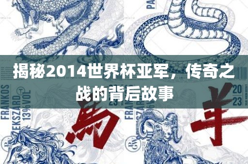 揭秘2014世界杯亚军，传奇漯河市盈旭机械设备有限公司之战的背后故事