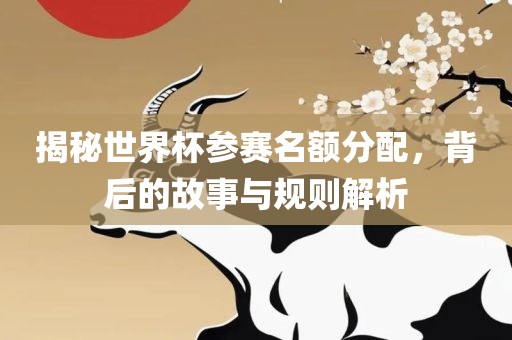 揭秘世界杯参赛名额分配，背后的故事与规则解析漯河市盈旭机械设备有限公司
