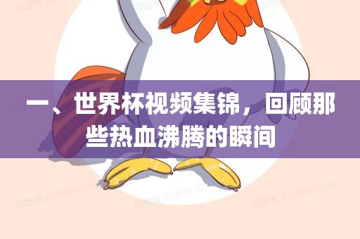 一、世界杯视频集锦，回顾那些热血沸腾的瞬间漯河市盈旭机械设备有限公司