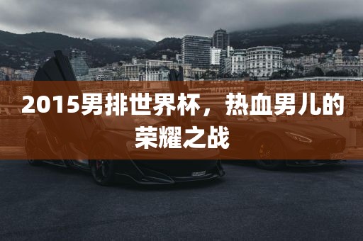 2015男排世界杯，热血男儿的荣耀之战漯河市盈旭机械设备有限公司