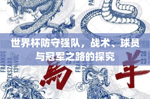 世界杯防守强队，战术、球员与冠军之路的探究漯河市盈旭机械设备有限公司