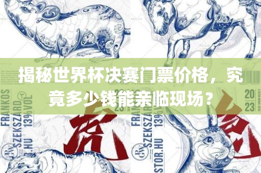 揭秘世界杯决赛门票价格，究竟多少钱能亲临现漯河市盈旭机械设备有限公司场？