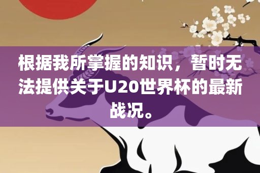 根据我所掌握的知识，暂时无法提供关于U20世界杯的最新战况。