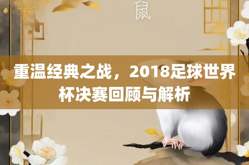重温经典之战，2018足球世界杯决赛回顾与解析漯河市盈旭机械设备有限公司