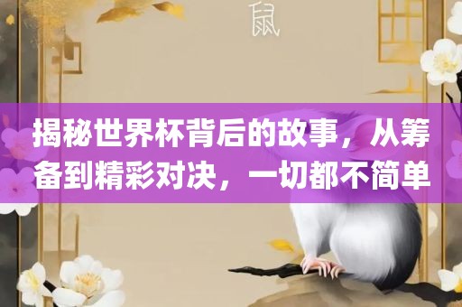 揭秘世界杯背后的故事，从筹备到精彩对决，一切都不简单漯河市盈旭机械设备有限公司