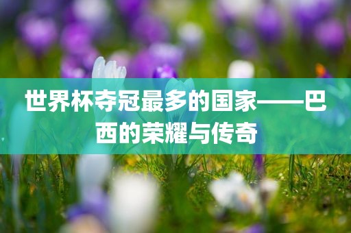 世界杯夺冠最多的国家——巴西的荣耀与传奇