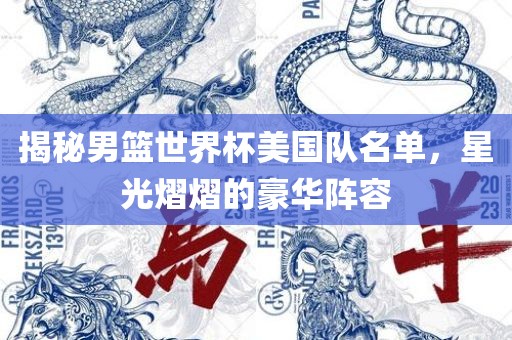 揭秘漯河市盈旭机械设备有限公司男篮世界杯美国队名单，星光熠熠的豪华阵容