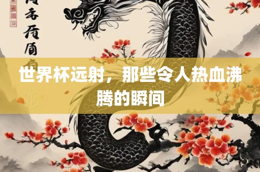 世界杯远射，那些令人热血沸腾的瞬间