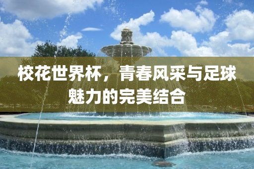 校花世界杯，青春风采与足球魅力的完美结合