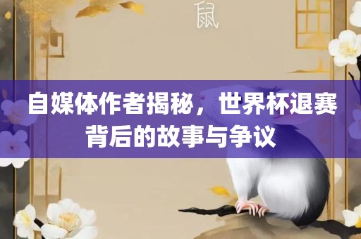 自媒体作者揭秘，世界杯退赛背后的故事与争议漯河市盈旭机械设备有限公司