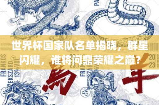 世界杯国家队名单揭晓，群星闪耀，谁将问鼎荣耀之巅？